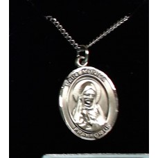 St Monica Sterling Silver Medal with chain